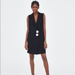 Zara Black Sleeveless Vest Dress